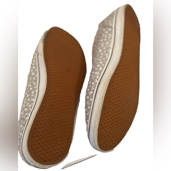 Gray Floral Vans Sneakers - Picture 6 of 9